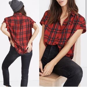 Plaid Button Down Shirt for Women